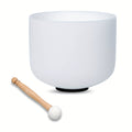 Quartz Crystal Singing Bowl, 10-Inch White Sound Bowl with Mallet
