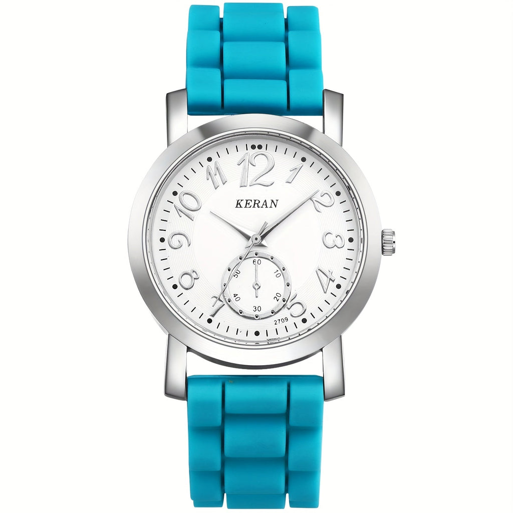Quartz Watch - Jelly Silicone Strap Analog Wristwatch Unisex Teens Colorful Candy Color - product detail view 13