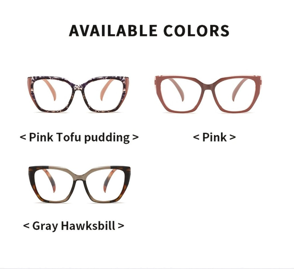 Reading Glasses - 2 Pack Pink Oversized Women Romantic Retro PC Frame HD Lenses Spring - product detail view 11