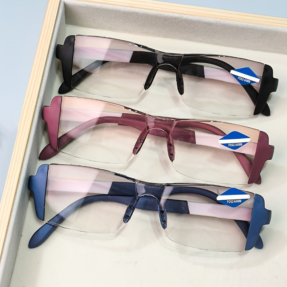 Reading Glasses - Colored 3 Pack Unisex Fashionable Lightweight Comfortable Readers +1.0 to - product detail view 3