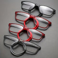 Reading Glasses – Four-Pair Foldable Square Reader Set with Magnetic Neck-Hanging Design in Four Colors