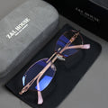 Reading Glasses Pink Rimless Frames with Rhinestone Accents, Mirror Temples and +1.00 to +4.00 Options