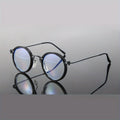 Reading Glasses – Retro Round Metal Readers with Lenses and Storage Case for Daily Reading
