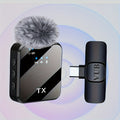 Recording Microphone Wireless Lavalier Kit with USB-C Receiver, One or Two Transmitters and 25m Range
