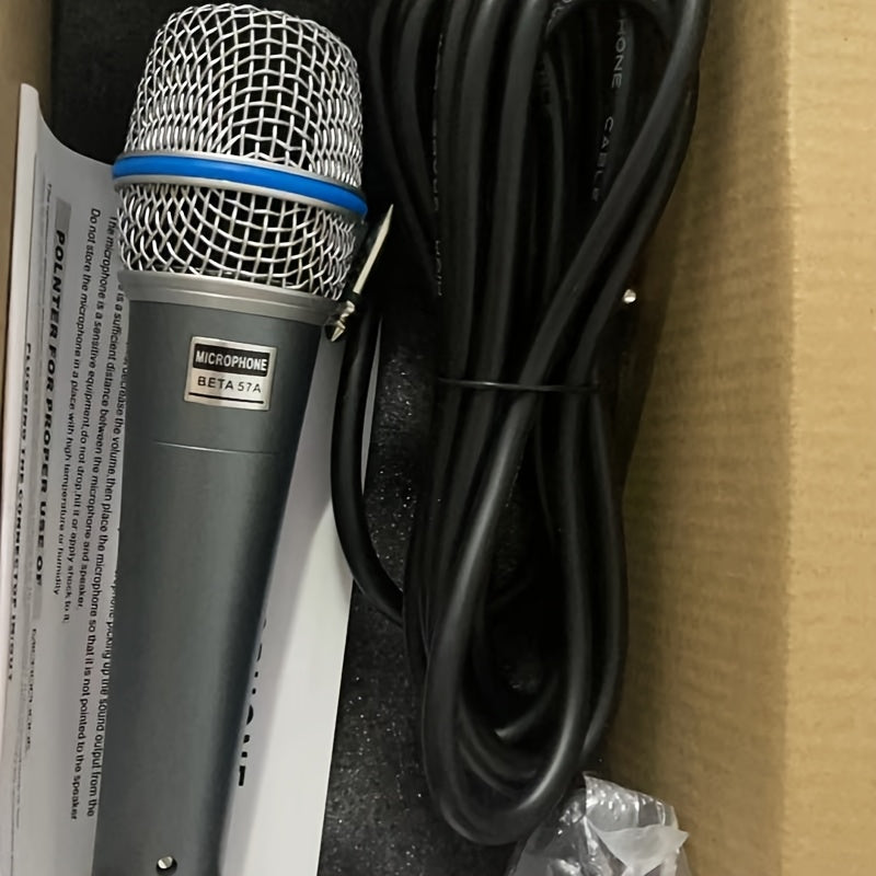 Recording Microphone BETA 57A Dynamic Supercardioid Vocal Mic with 6.35mm Cable, Holder and Storage Bag