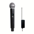 Recording Microphone Rechargeable Wireless Handheld Set with 6.35mm Receiver and Single or Dual Mic Options