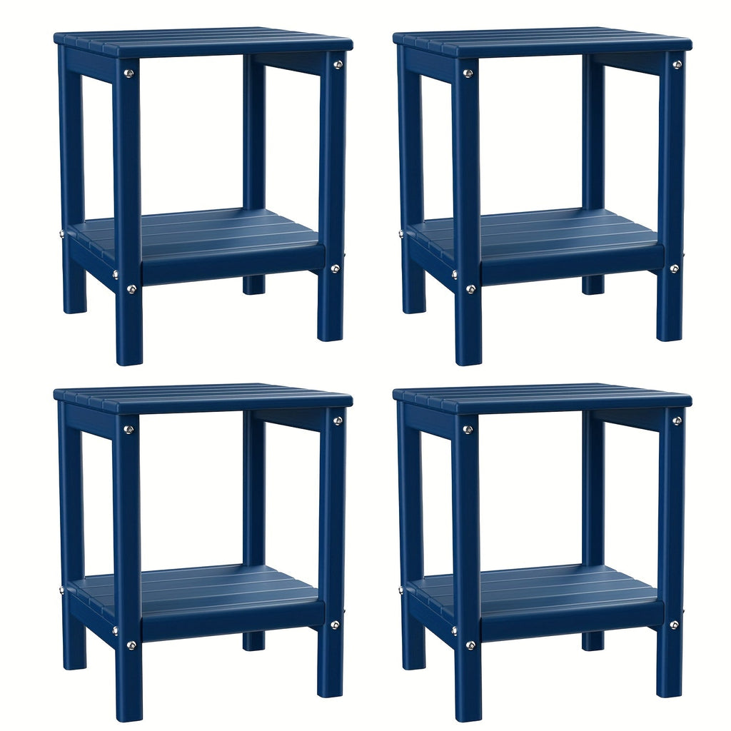 Outdoor Side Table shown in the Blue, 4pcs option
