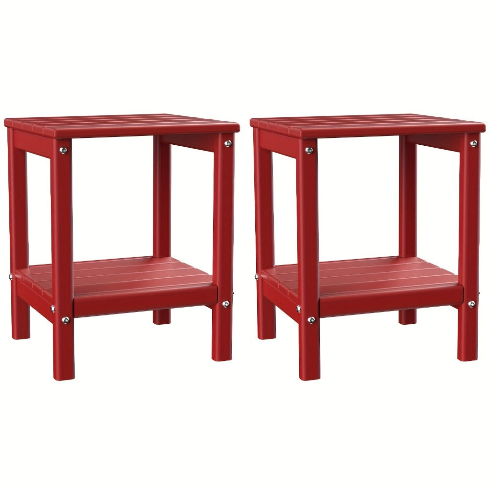 Rectangular HDPE Outdoor Side Table with Weather-Resistant Finish for Patio detail image - detail view 14