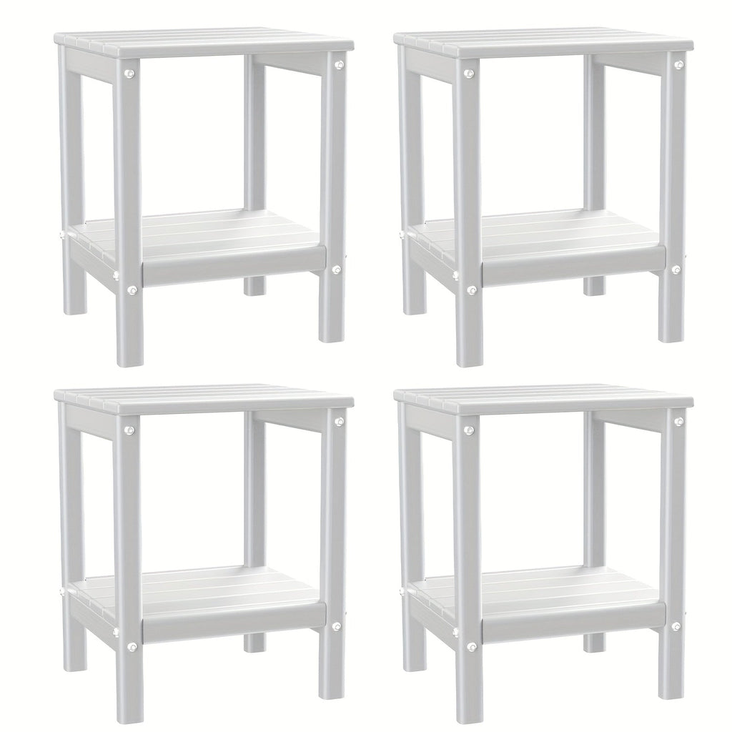 Outdoor Side Table shown in the White, 4pcs option