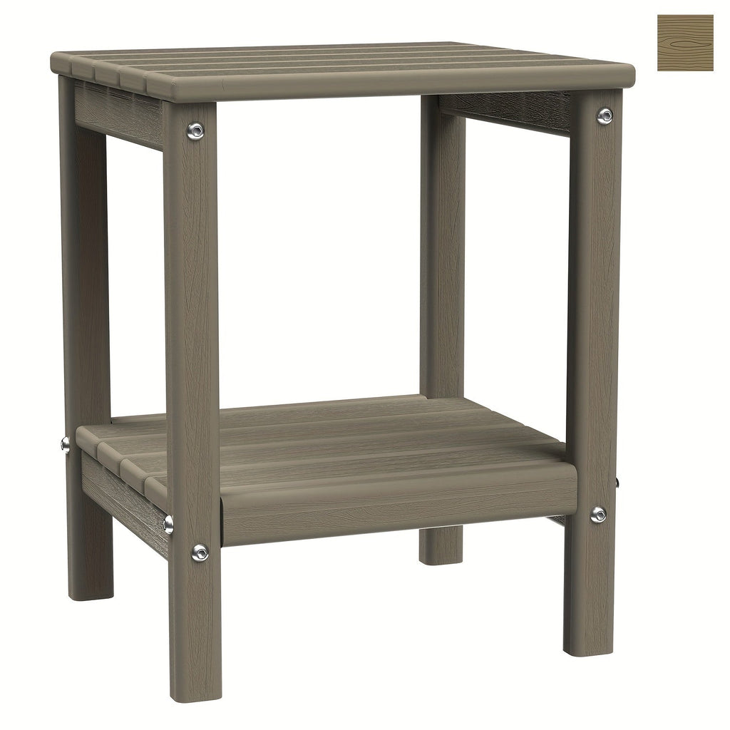 Outdoor Side Table shown in the Wood new, 1pc option