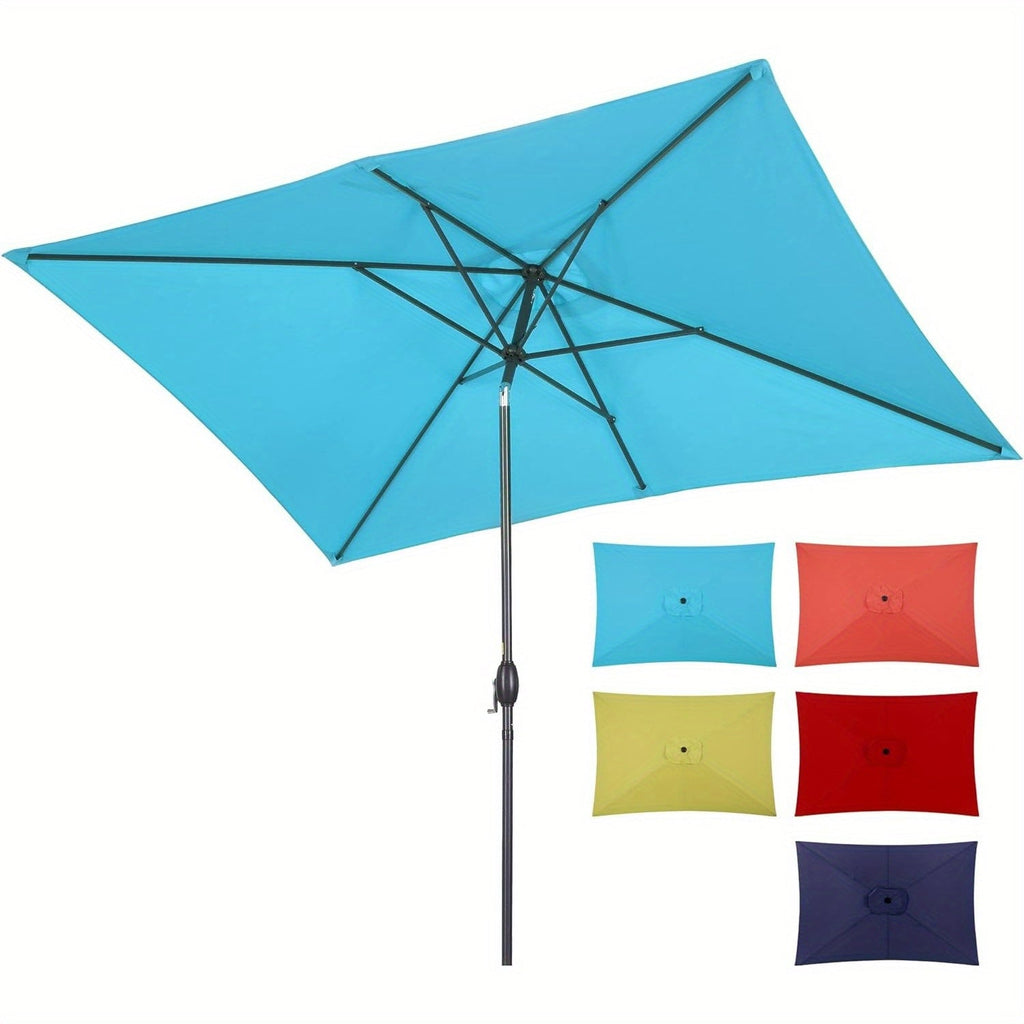 Patio Umbrella shown in the Blue option