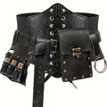 Renaissance Costume Sets – Renaissance Costume Accessories Set 5 Pcs Adults – PU Leather Belt, Corset, Sword