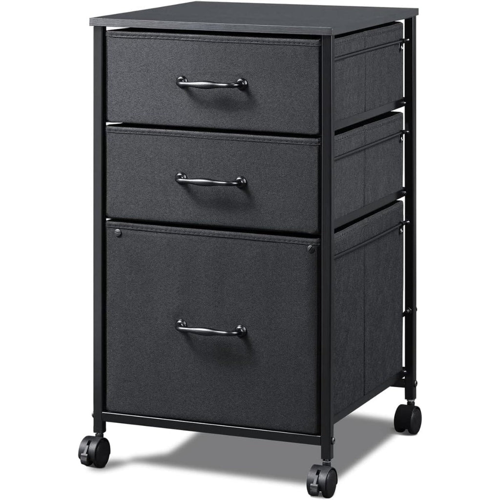 Rolling Fabric File Cabinet for Organized Everyday Storage in Home Office