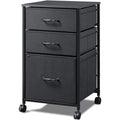 Rolling Fabric File Cabinet for Organized Everyday Storage in Home Office