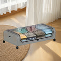 Rolling Drawer Storage Organizer with Metal Frame and Wheels in Gray or Black, Single or Two-Box Options