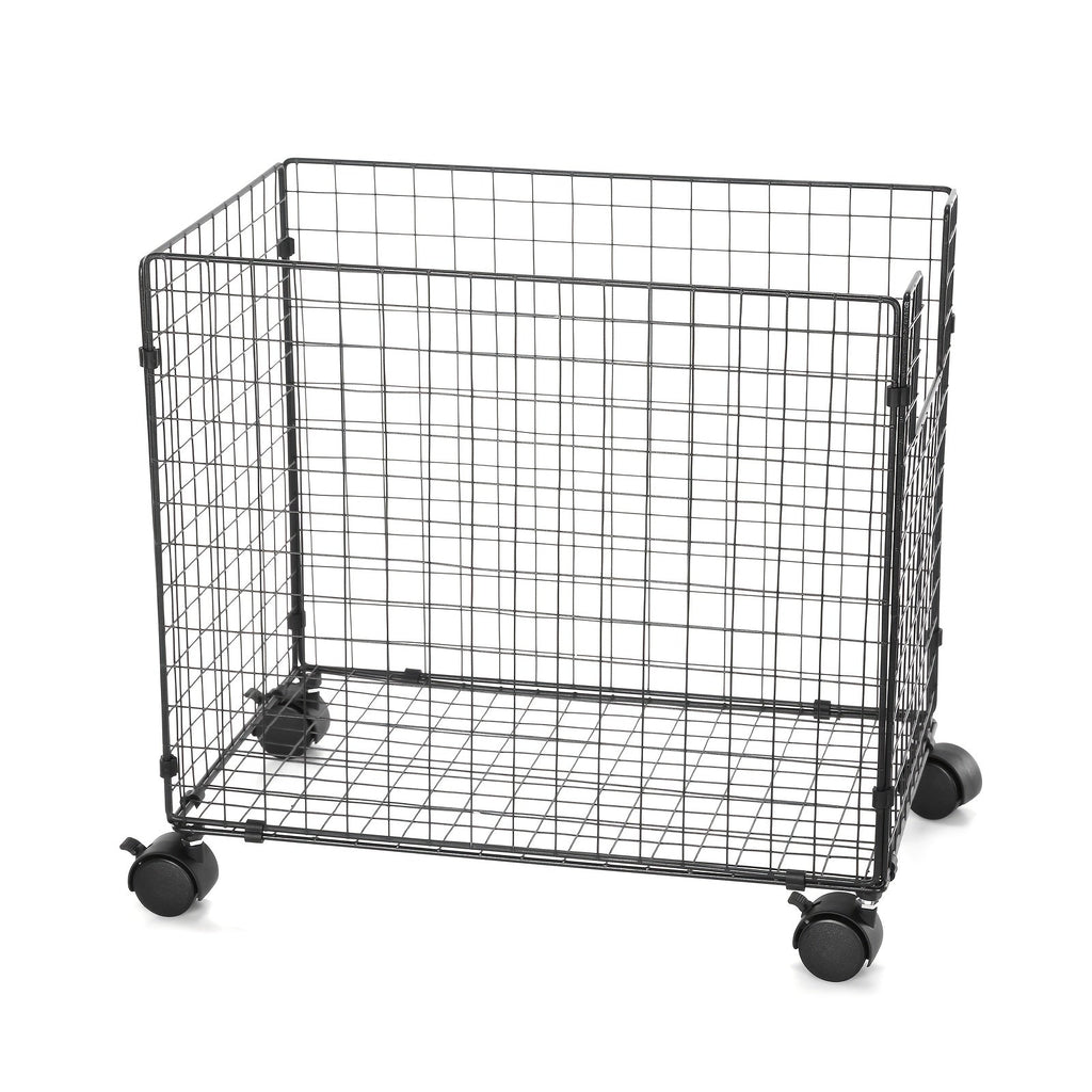 Rolling Metal Storage Basket with Rolling Wheels for Bathroom