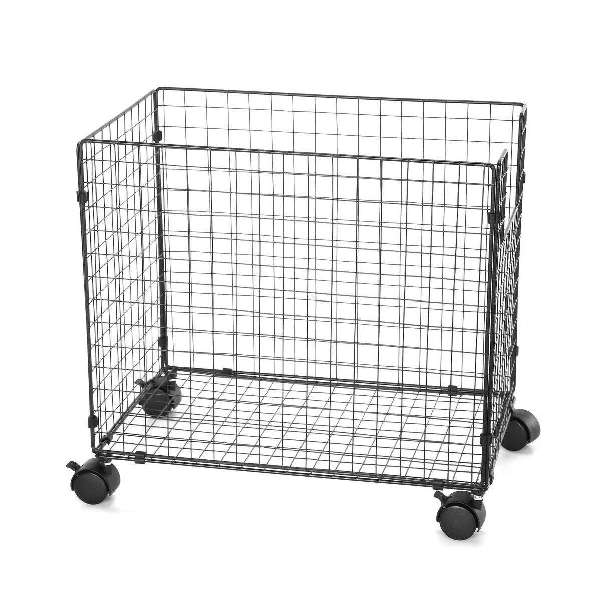 Rolling Metal Storage Basket with Rolling Wheels for Bathroom