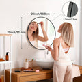 Round Metal Wall Mirror, Decorative Wall Mirror for Dressing and Daily Routines