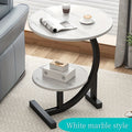 Side Table Round Solid Wood with Single- or Double-Layer Variants in White, Black and Brown Finishes