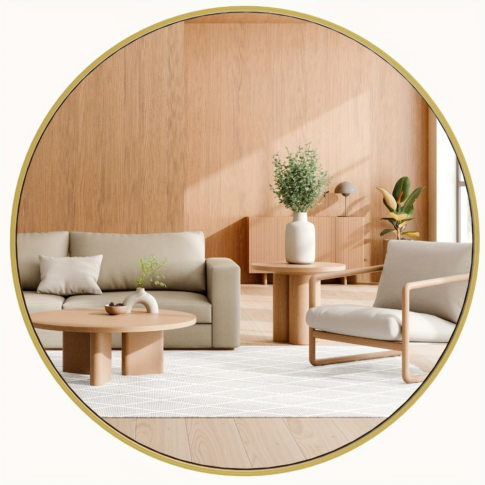 Round Wall Mirror, Bathroom Vanity Mirror for Dressing and Daily Routines detail image - detail view 8