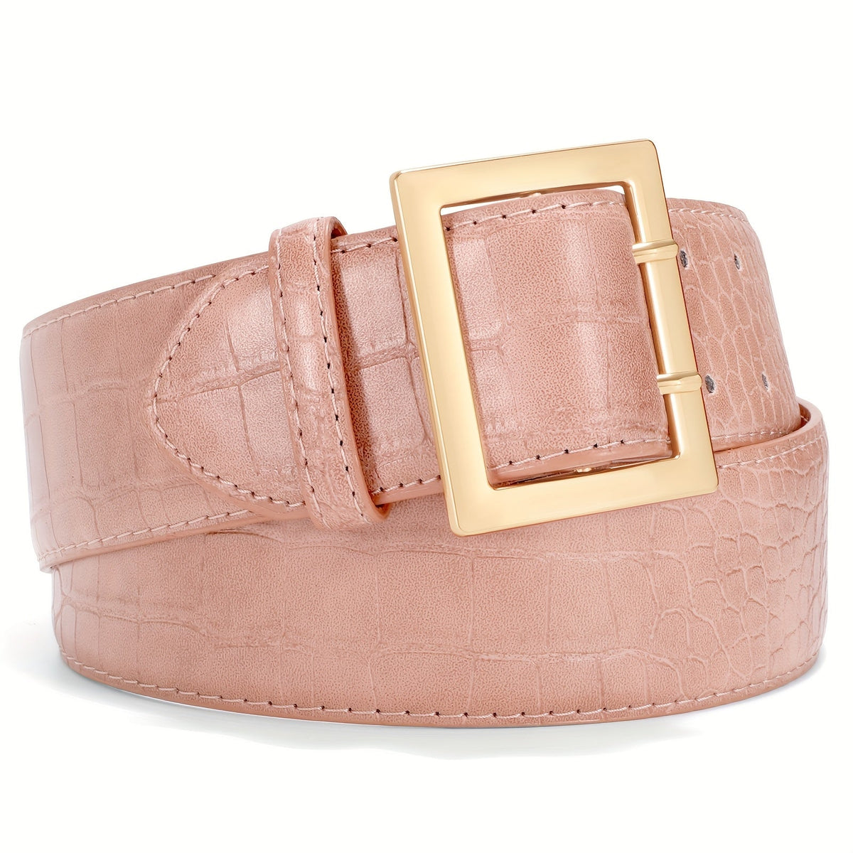 Women's Belt - Crocodile Pattern Wide for - Fashion Textured Waist for Jeans Dress Pants - product detail view 22