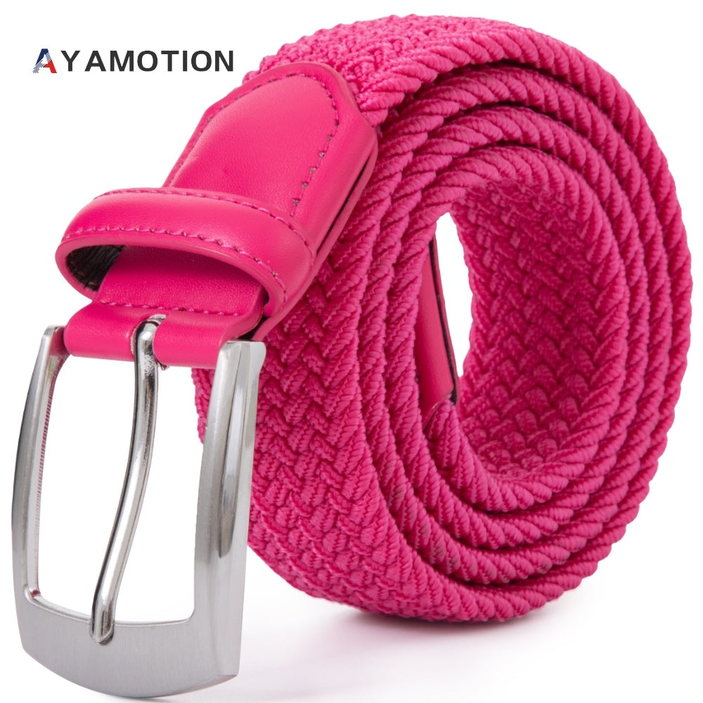 Men's Belt - Elastic Ratchet for Women Stretch Braided Woven Automatic Buckle 32-Click - product detail view 46