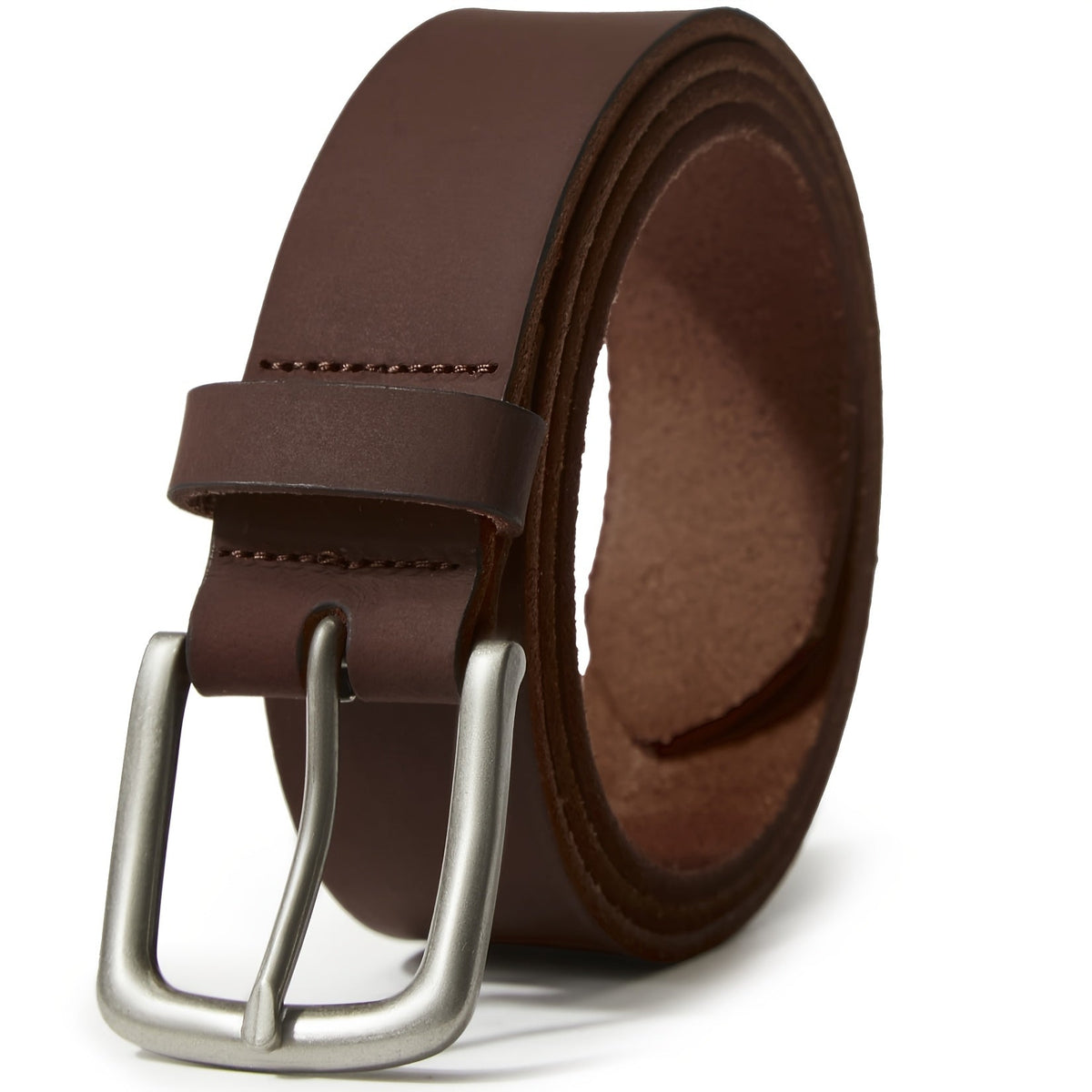 Men's Belt - Genuine Leather for Handmade Full Grain Casual Everyday Jeans Stainless - product detail view 13