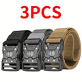 Men's Belt 3-Pack Nylon Quick-Release Set, 49.2-Inch Length, 1.49-Inch Width and Four Color Groups