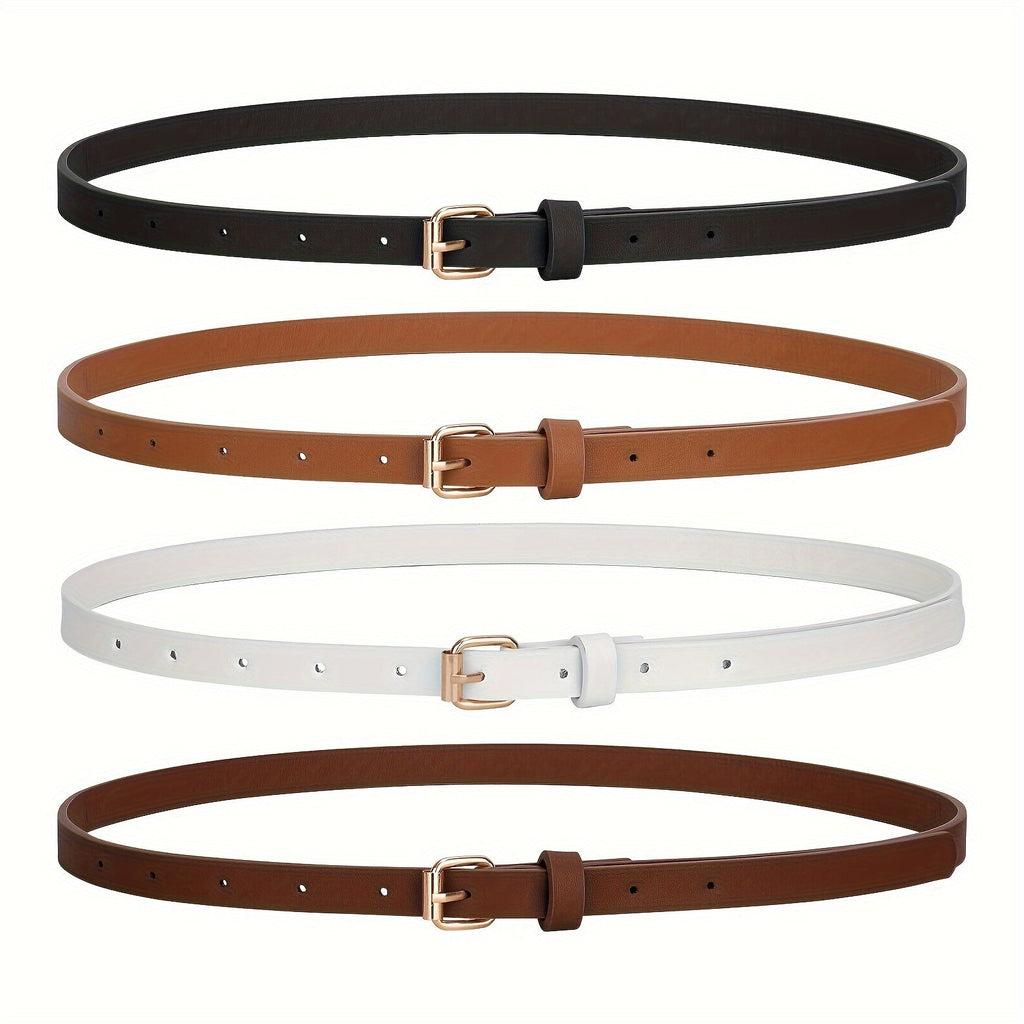 Women's Belt - PU Leather Set 4pcs for | Slim Waist for Dresses Jeans | Sweet Fashion - product detail view 19
