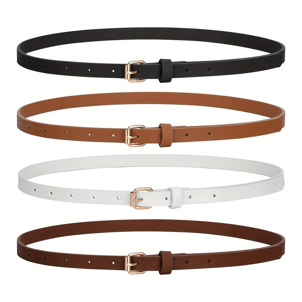 Women's Belt - PU Leather Set 4pcs for | Slim Waist for Dresses Jeans | Sweet Fashion - product detail view 22