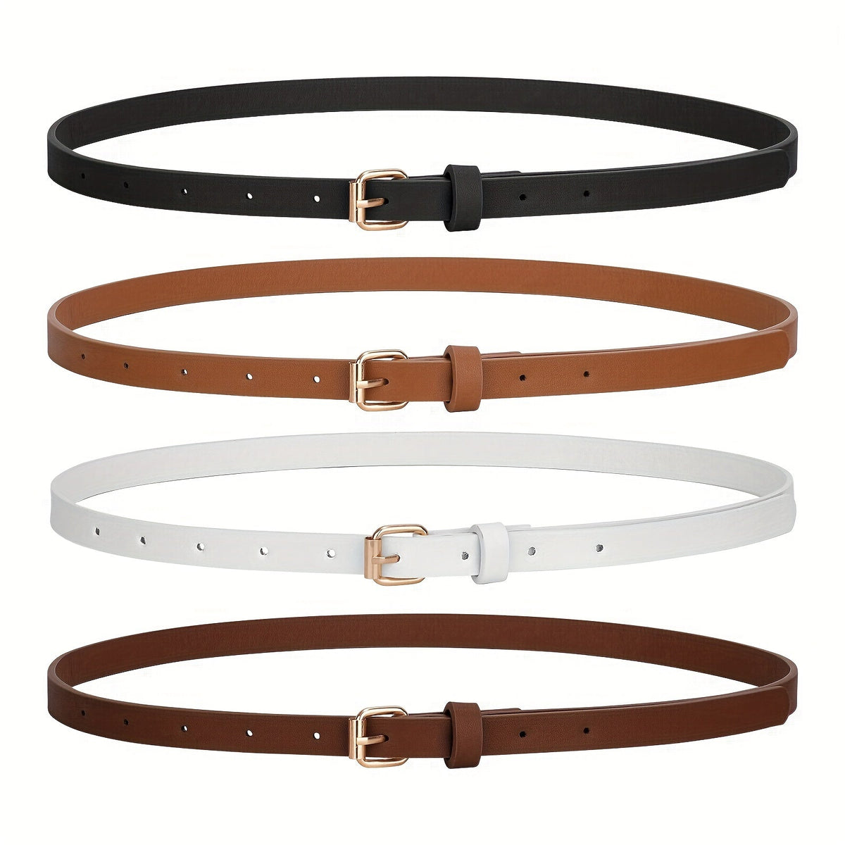Women's Belt - PU Leather Set 4pcs for | Slim Waist for Dresses Jeans | Sweet Fashion - product detail view 22