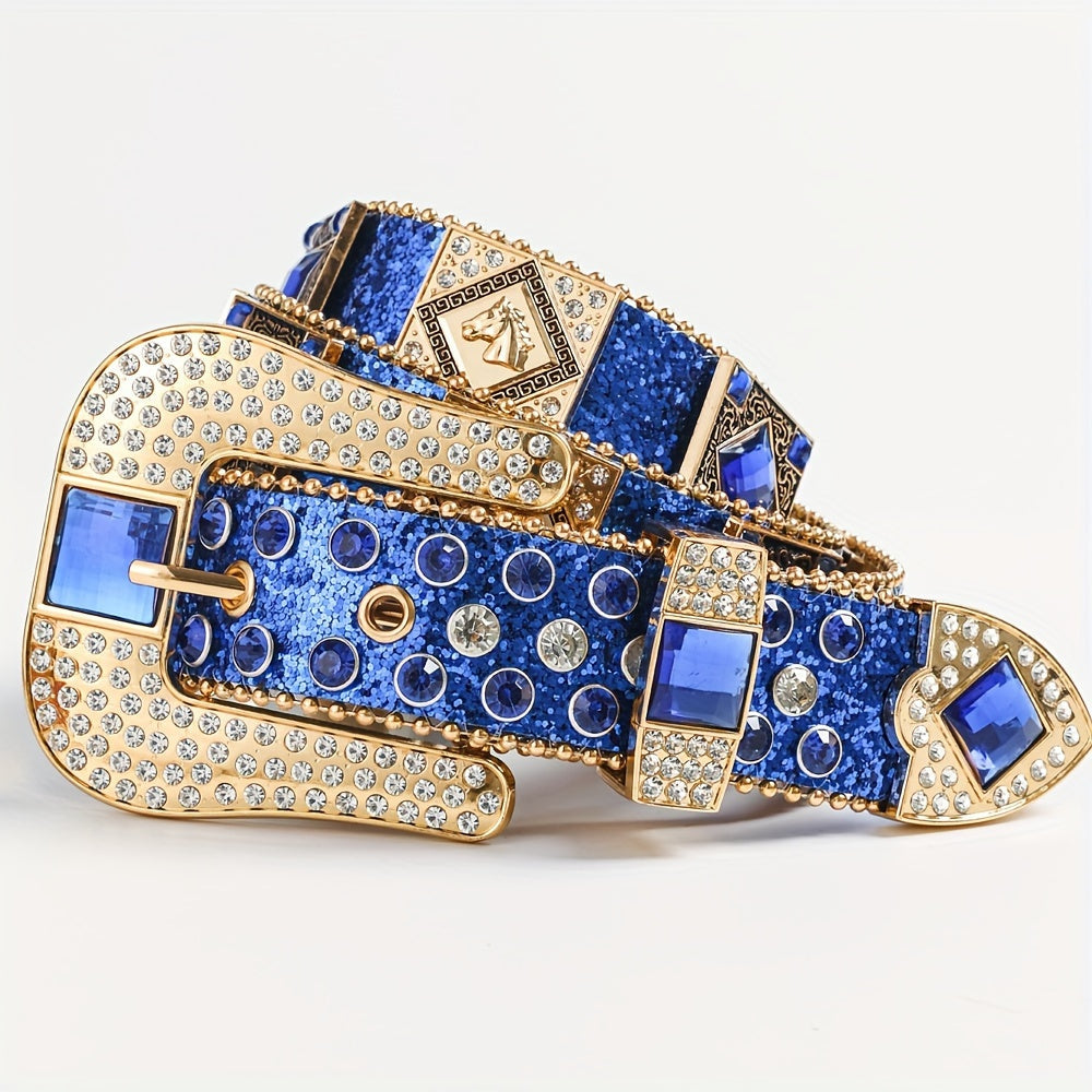 Women's Belt - Punk Rhinestone for | Rock & Roll Inlaid Crystal Waist | European American - product detail view 12