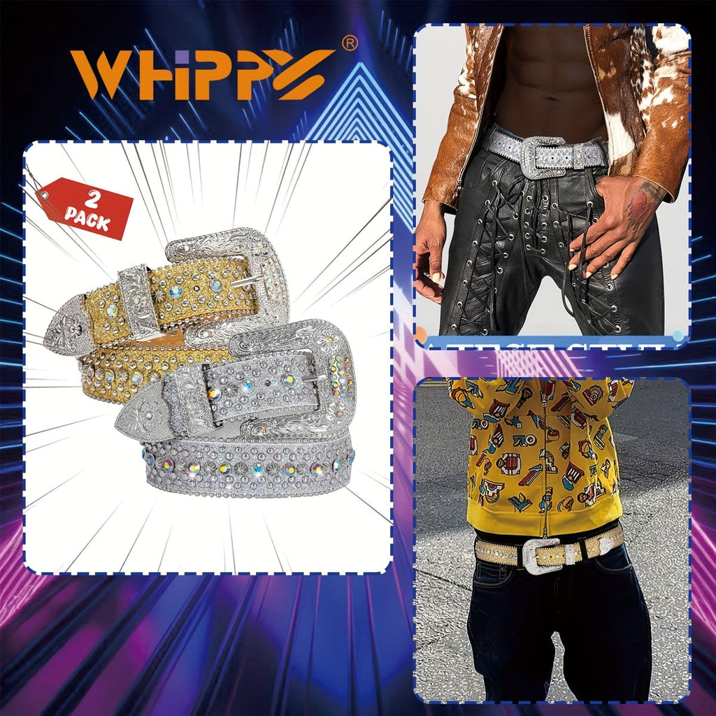 Men's Belt - Rhinestone Bling Waist Chain Body Chain for Women Sparkling Crystal Sequin - product detail view 38