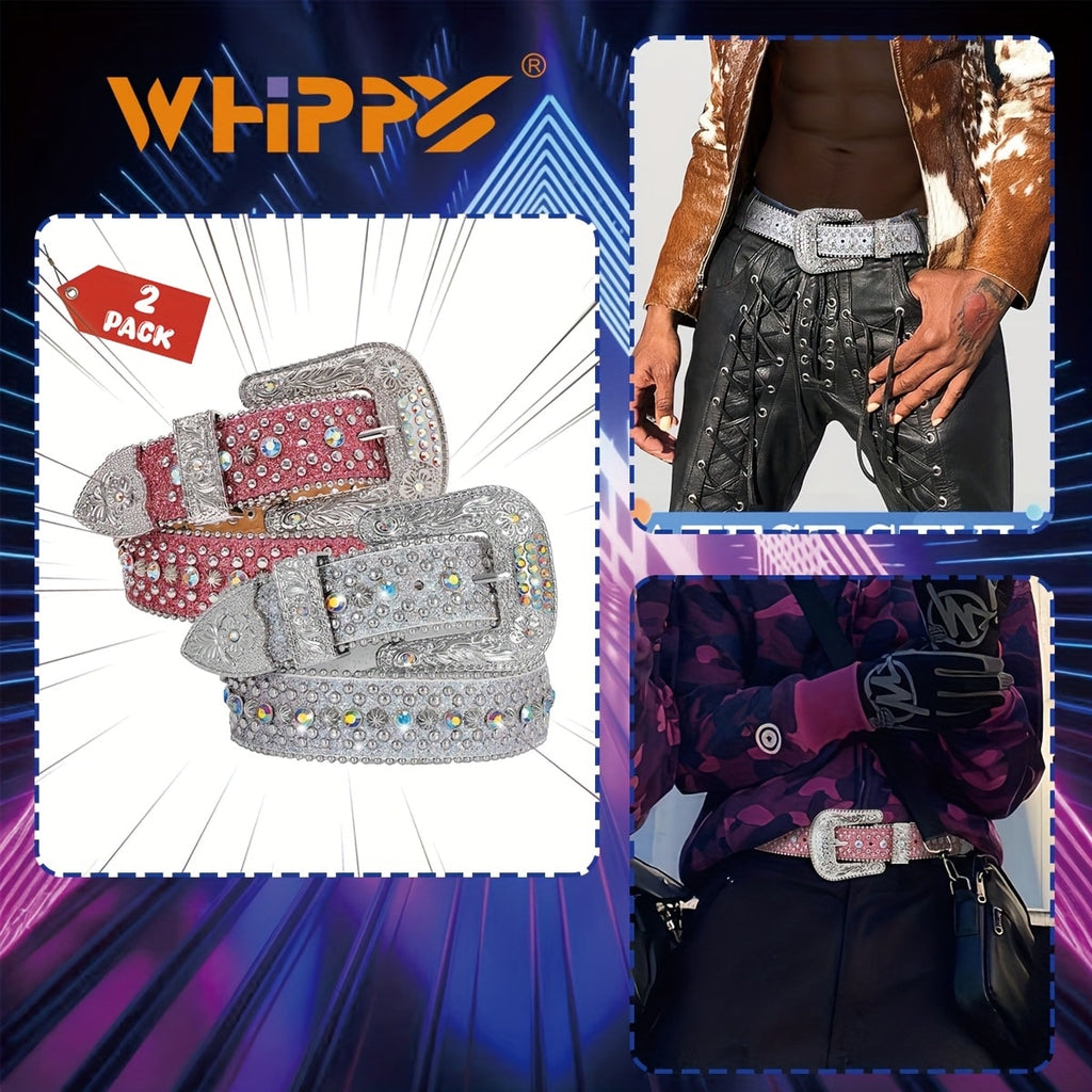 Men's Belt - Rhinestone Bling Waist Chain Body Chain for Women Sparkling Crystal Sequin - product detail view 39