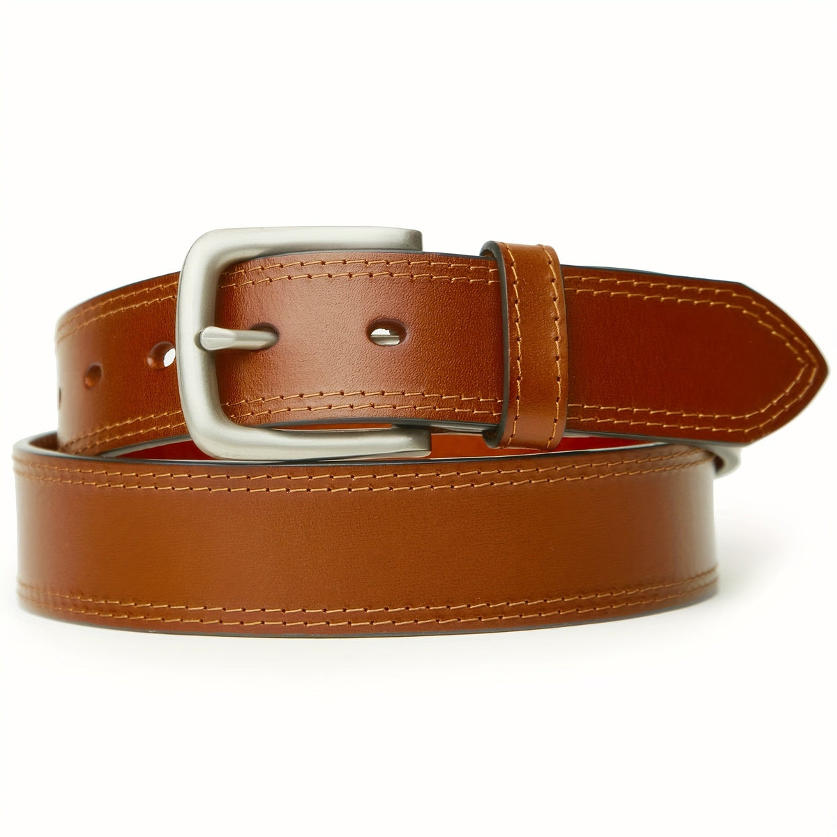 Men's Belt - 's Full Grain Leather Single & 2-Pack Bundle Classic Business Casual Dress - product detail view 36