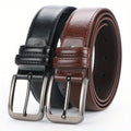 Belt Men’s 2-Pack PU Faux Leather Pin-Buckle Pair, 105-130cm for Listed 30-44 Inch Waist Fit