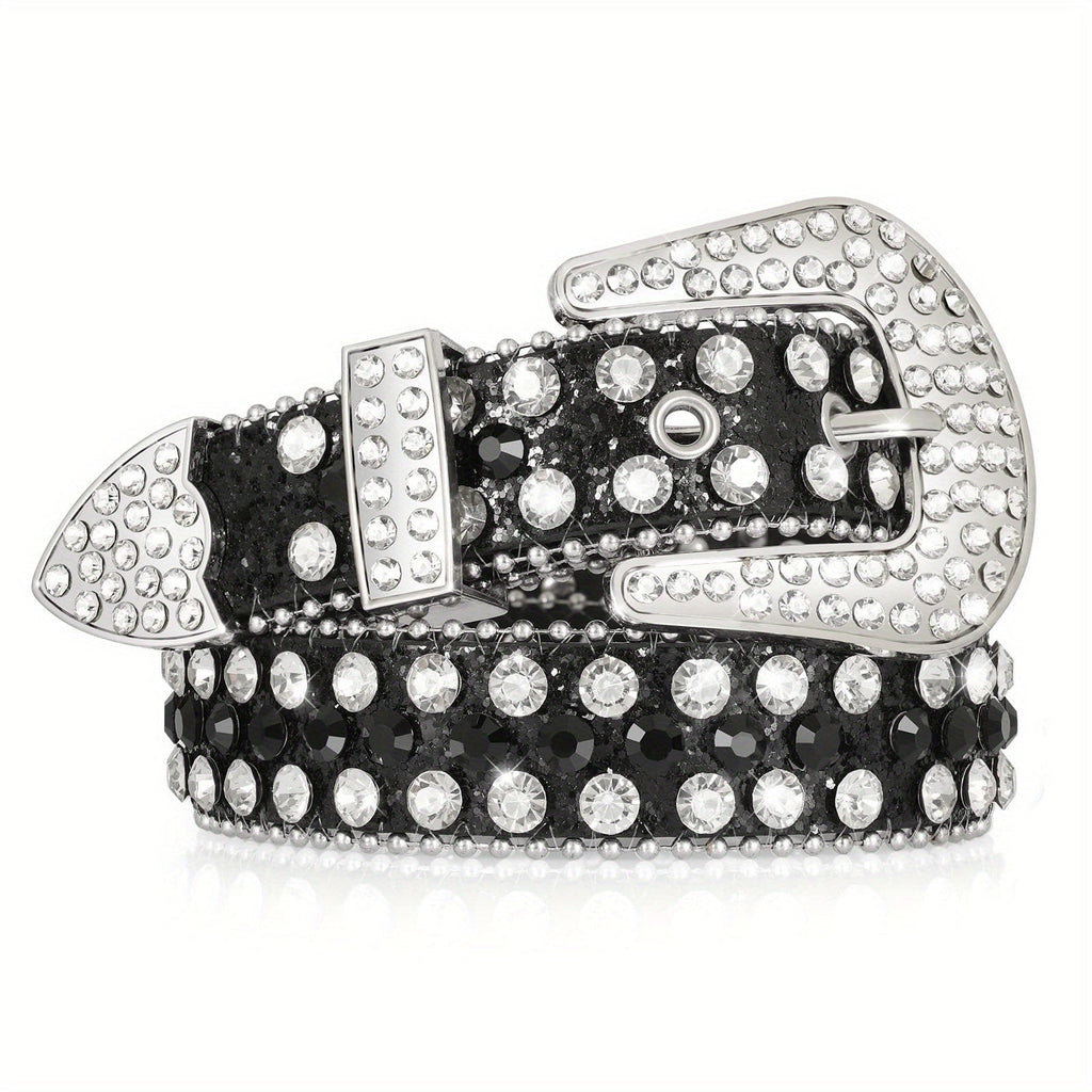 Women's Belt - 's Rhinestone Polka Dot PU Leather Shiny Alloy Buckle Glam Street Style - product detail view 15