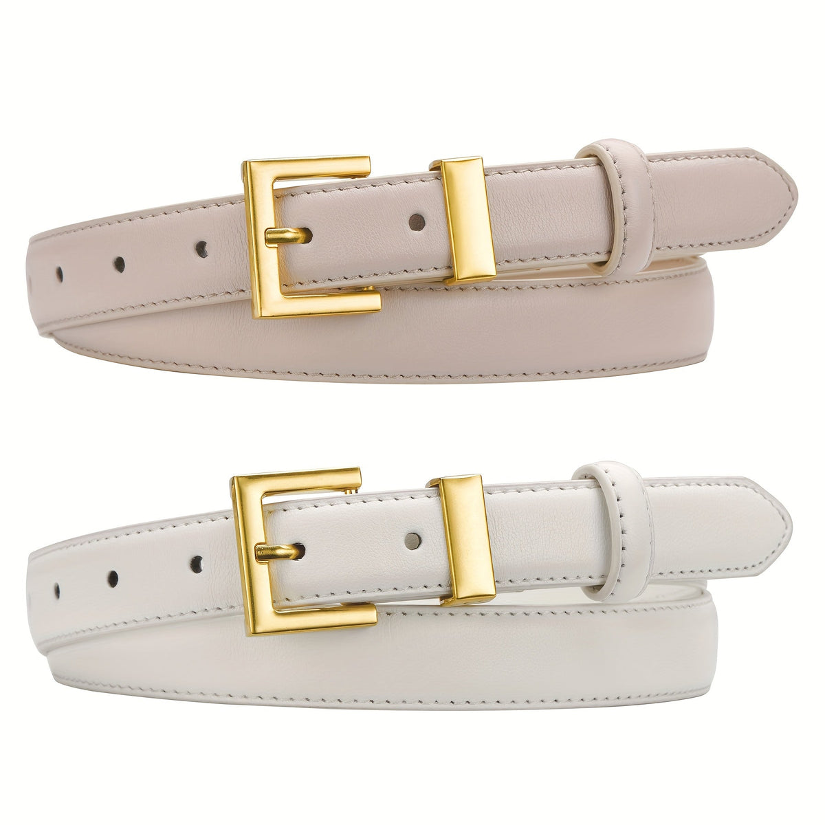 Women's Belt - Square Buckle Set 2pcs for | Gold Square Buckle Waist for Jeans Dresses - product detail view 29