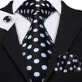 3-Piece Formal Necktie Set with Pocket Square and Cufflinks in Red for Weddings, Business and Events