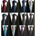 12-Pack Jacquard Woven Necktie Set in Five Pattern Groups for Business, Weddings and Formal Outfits