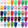 Men's Necktie – Solid Color Neckties Bulk 40 Pack – Satin Mens Dress Ties Set, Assorted Colors for Business