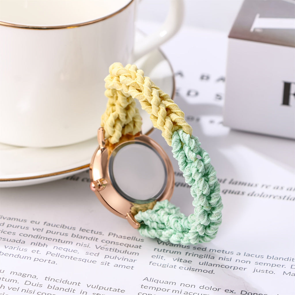 Women's Quartz Watch - Braided Cord for Girls Boho Colorful Gradient Friendship Bracelet - product detail view 22