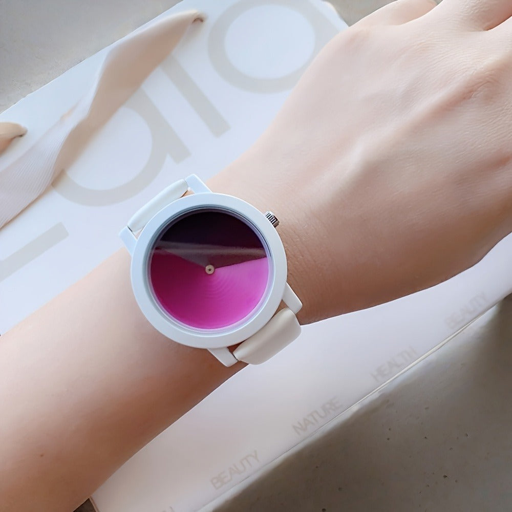 Women's Quartz Watch - Color Changing for Glamorous Shifting Color Display PU Leather Strap - product detail view 10