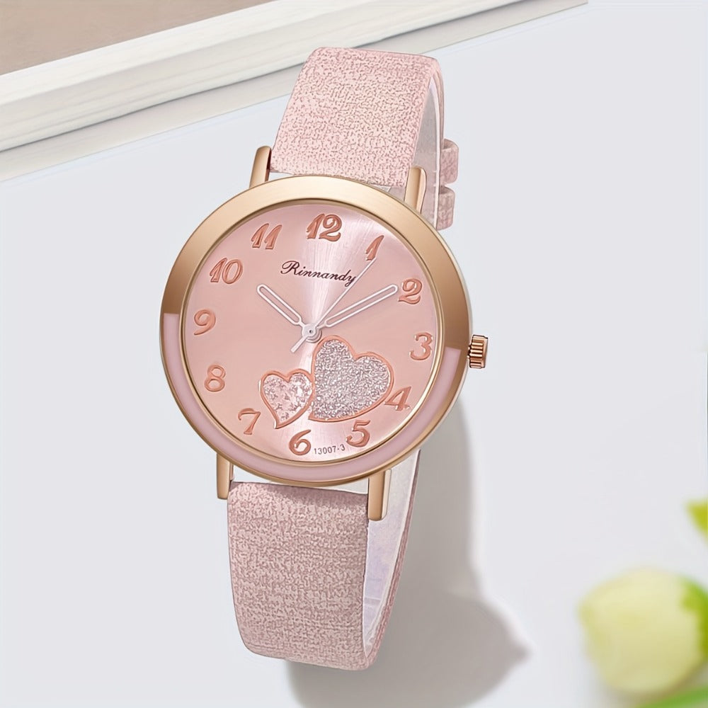Women's Quartz Watch - Cute Shiny Heart Candy Color Fashion Analog Wristwatch Colorful Casual - product detail view 11