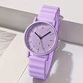 Macaron-Color Women's Quartz Watch with Round Analog Dial, Silicone Band and Six Color Options