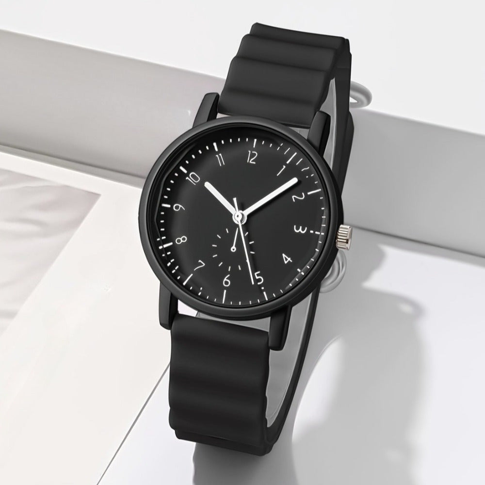 Women's Quartz Watch - Macaron Color Silicone Cute Casual Round Analog Fashion Wrist for Girls - product detail view 14