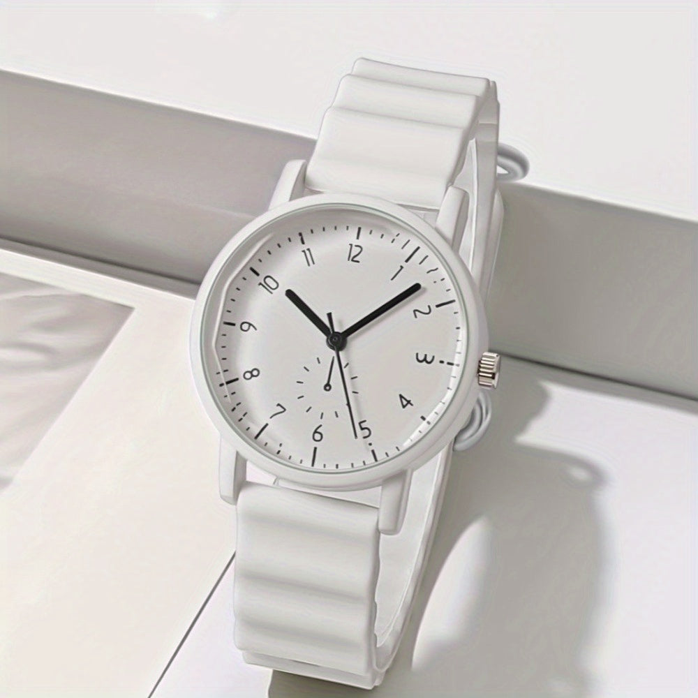 Women's Quartz Watch - Macaron Color Silicone Cute Casual Round Analog Fashion Wrist for Girls - product detail view 16