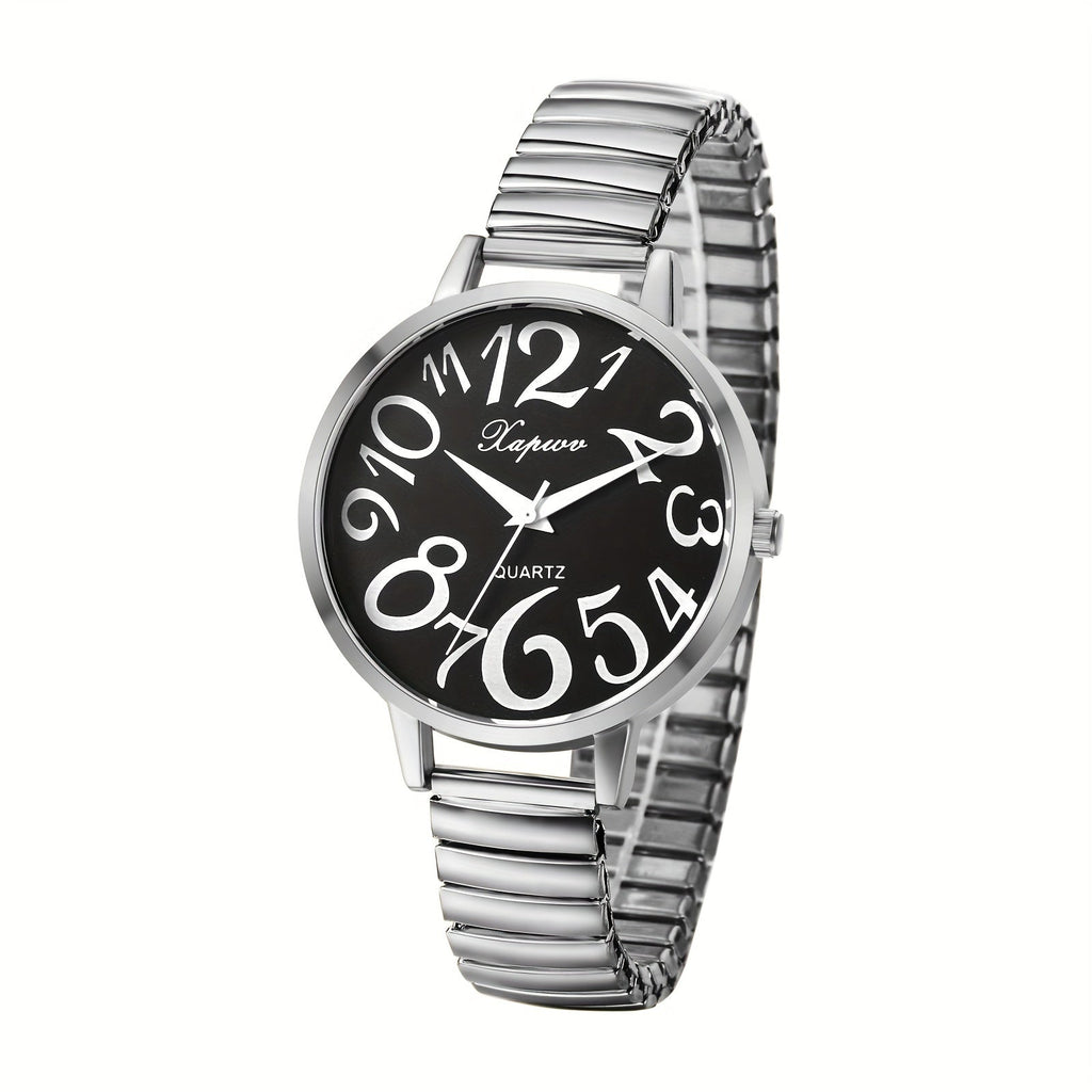 Women's Quartz Watch - Multi-Color 's Analog with Round Stretch Band - Large Arabic Numeral Dial - product detail view 21