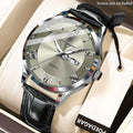 Watch for Men POEDAGAR 978P Quartz Timepiece with Resistance, Date & PU Leather Band for Daily Wear
