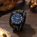 Men's Watch Retro PU Leather Cuff with Quartz Analog Dial and Hook Buckle in Five Colors for Daily Wear